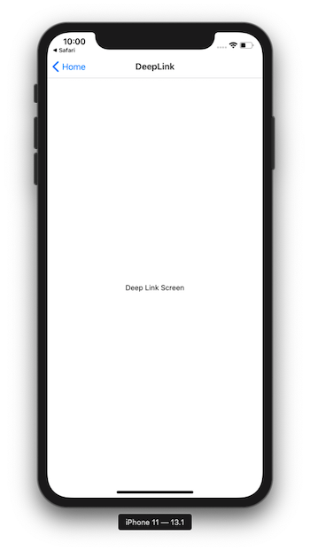 deep linking screen