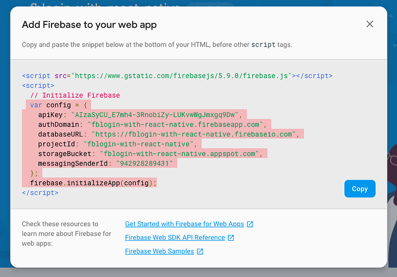 adding firebase to webapp