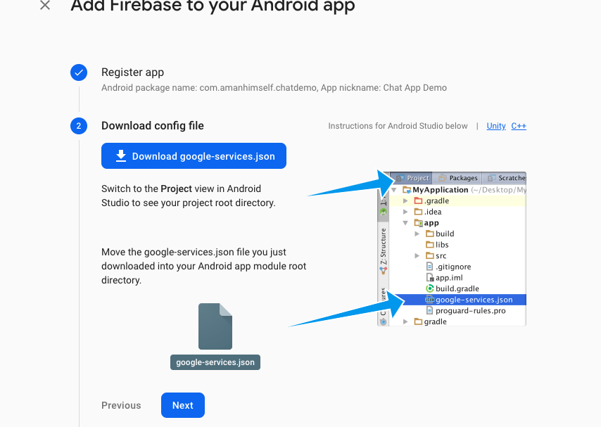 add firebase to app