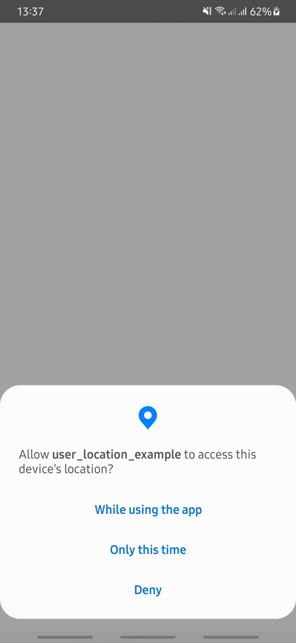 allow location alert