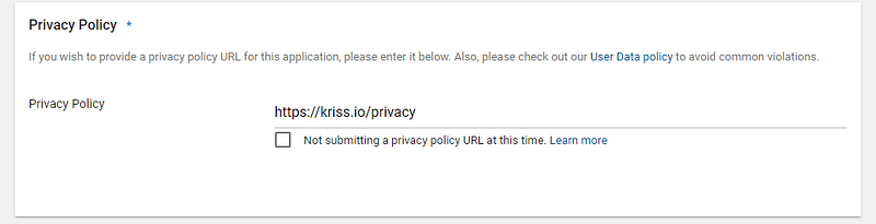 privacy policy
