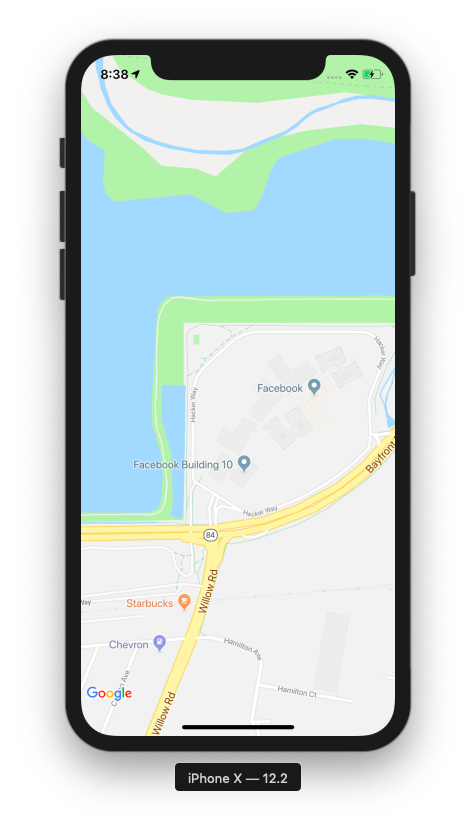 map at current location