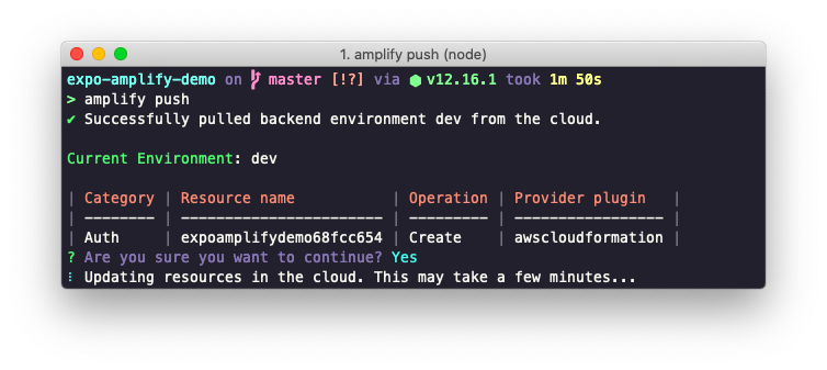 current working environment