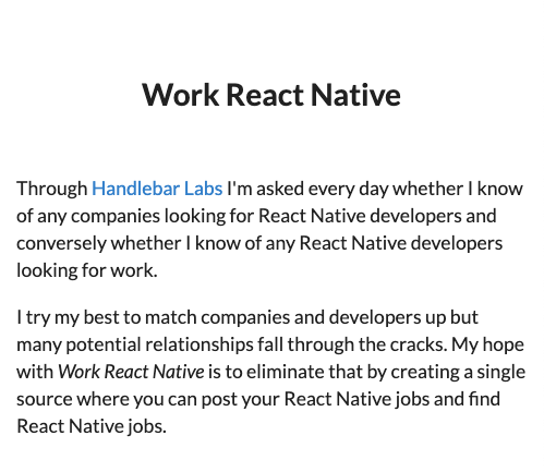 work react native newsletter