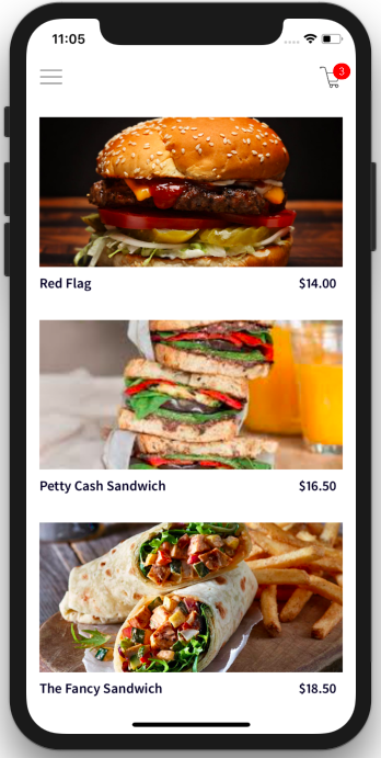 food-restaurant-app-template-ios-food-list-screen