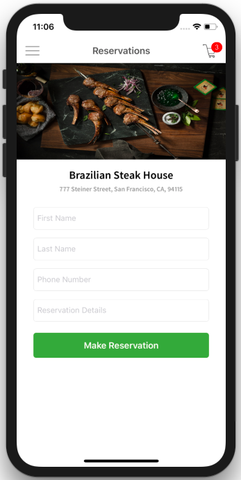 food-restaurant-app-template-ios-make-reservations-screen