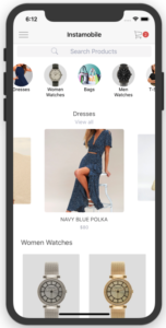 react native ecommerce app template home feed screen