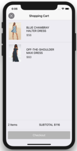 react native ecommerce shopping app template cart checkout view screen