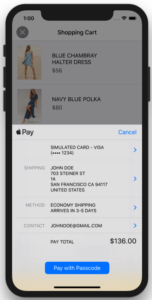 react native ecommerce shopping apple pay final screen