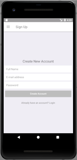 android-ecommerce-app-create-customer-account-registration-view