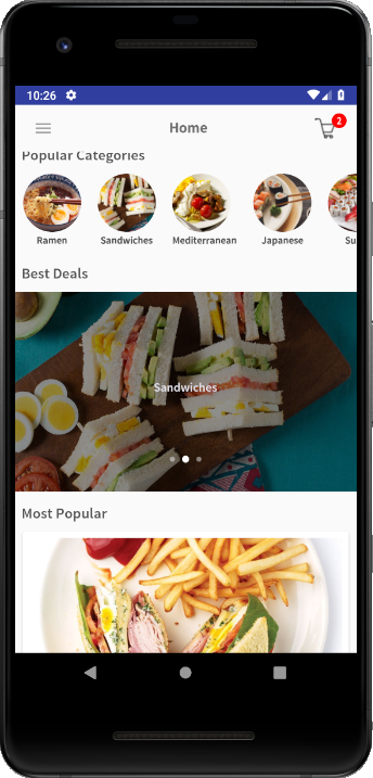 android restaurant app template