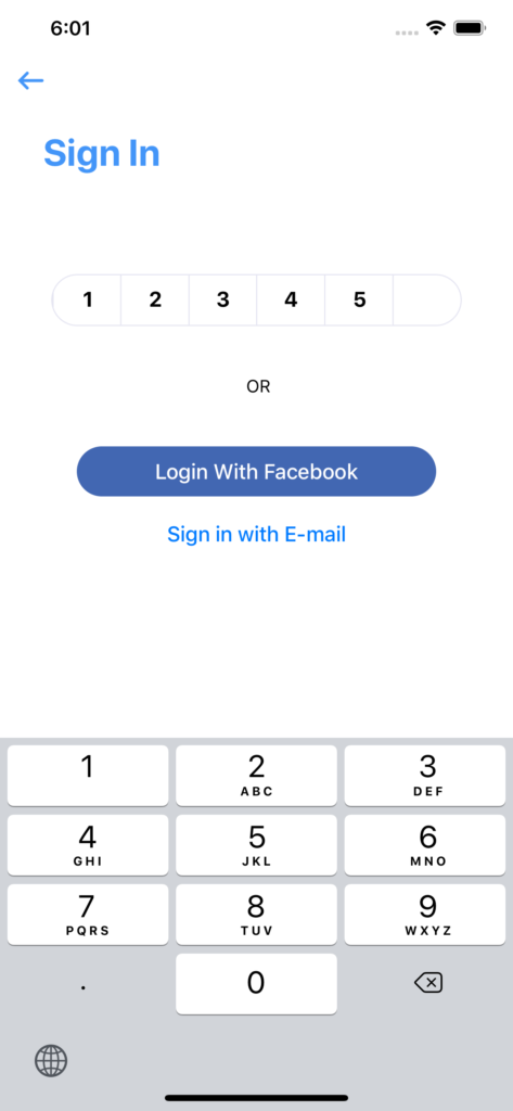 sms auth react native