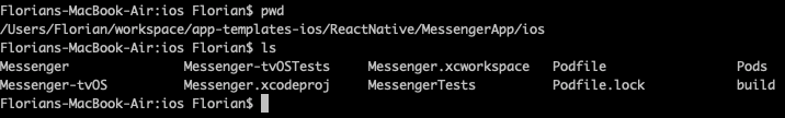 react native install pods