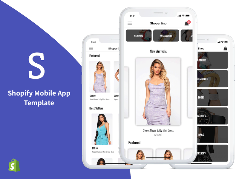 turn shopify store into app